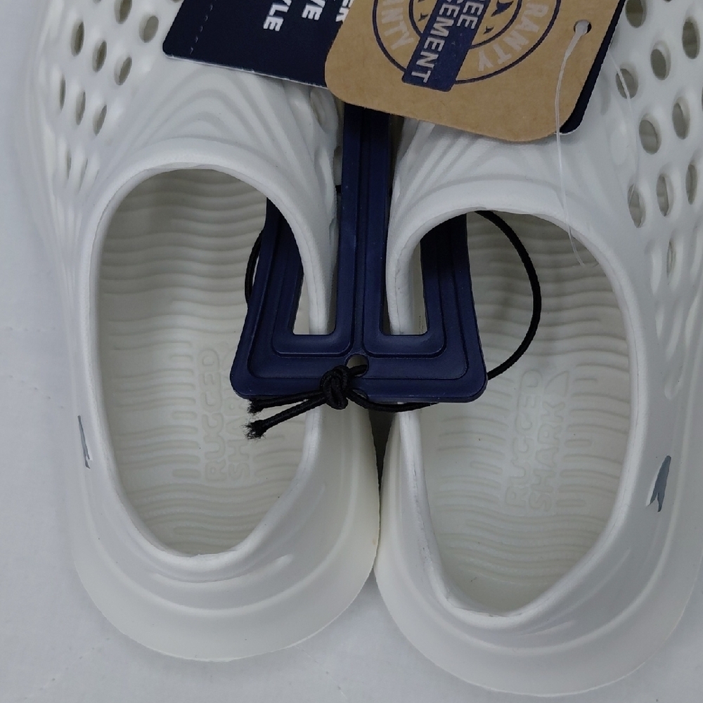 Rugged Shark Kids White Water Shoes Sz 8 Toddler - Picture 5 of 5